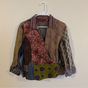 90's Patchwork Lightweight Jacket by Sacred Threads Women’s Size L